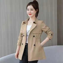 2022 봄 가을 뉴 트렌치 코트 여성용 중간 허리 아우터 기질 윈드 브레이커 하이 엔드 드레이프 여성 오버 코트 탑