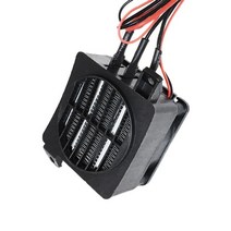 70W 12V DC 온도 조절 전기 히터 PTC 팬 히터 인큐베이터 히터 발열체 작은 공간 난방, 빨간색