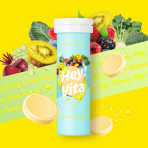 푸드올로지 고함량 발포비타민 헤이비타 골드키위맛 9가지 종합비타민, 6개, 10정