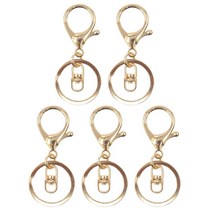 5pcs/set swivel snap hooks 금속 키 체인 클립 고리 DIY 크래프트 보석 제작 공예품을위한 키 링 체인, 금, B