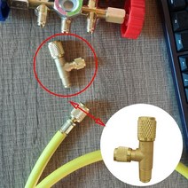 가스 밸브 부속품 부품 냉매 배기 밸브 블리드 밸브 전체 구리 퀵 릴리스 불소 파이프 배기 밸브 압력 게이지 배제 공기 밸브, 보여진 바와 같이
