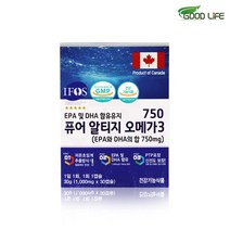 알티지 오메가3 퓨어 알티지 오메가 rtg 저온 초임계 오메가쓰리 고함량 epa dha 비타민d e RTG오메가 남성 여성 실버 홈쇼핑 효능 추천, 1개입, 퓨어알티지오메가3 30캡슐