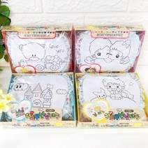 아트공방 하트쿠션십자수세트 4종, 1개, 곰돌이기차