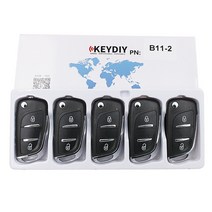 XRSHKEY B11-2 2 버튼 KEY다이 범용 KD 원격 자동차 키 B 시리즈 KD900 URG200 + KD-X2 미니 5 개/몫