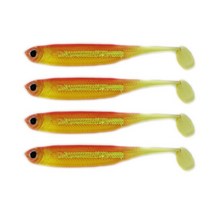 웜기어 감속기 Sealumer- 낚시 미끼 농어 인공 실리콘 웜 청어 스윔베이트 지그 헤드 태클 소프트 4 개, 75mm-Orange|CHINA|75mm 2.2g