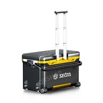 SEATA 40L 캐리어 손잡이형 아이스박스 캐리쿨러 낚시용 2023, 블랙 및 레드 박스-박스+스트랩