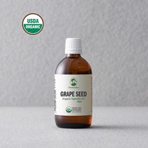 [아로마더] USDA 오가닉 그레이프 시드 오일 100ml 피부 보습 탄력, 1개