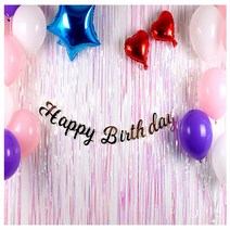 글리터 생일 가랜드 생일파티 축하 프로포즈 돌잔치 유치원 종이가랜드 꾸미기 실내디자인