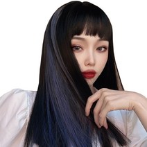 가발위드 단색 컬러피스 스트레이트 붙임머리 5.5cm(4개 1세트) 상품, 05.딥블루그레이, 4개