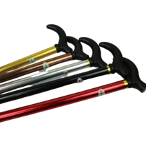 2단 효자 지팡이 가벼운 산책 &등산 스틱, 은색