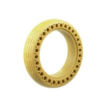 전동휠 외발전동휠 샤오미-M365 용 전기 스쿠터 타이어 솔리드 홀 충격 흡수 장치 공압 미지아 1s 프로 2 용 8.5 인치 내구성 휠, Yellow 1 pce