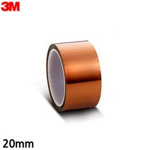 3M 8997 폴리이미드 캡톤테이프 20mm x 32.9M PI 내열 고온 전자테이프 회로테이프, 1개