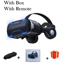 VR Shinecon 3 D Casque Viar 3D 안경 가상 현실 헤드셋 헬멧 고글 전화 스마트 폰 쌍안경 용 증강 렌즈, 리모컨이 있는 상자 포함