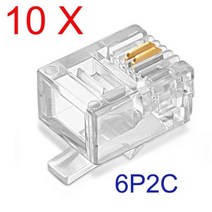 10PCS RJ11 6P2C 크리스탈 헤드 모듈 형 플러그 커넥터 전화 ADSL 모뎀 팩스 스위치, 01 10pcs