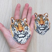 동물 와펜 모음 호랑이 늑대 표범 수예 시트 장식 꾸미기 패치 리폼 자수