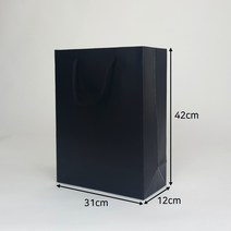무지 쇼핑백 (소 중 대 사이즈) 선물용 코팅 쇼핑백 화이트 블랙 쇼핑백 종이가방, 검정 세로 4호(5장)SBF87