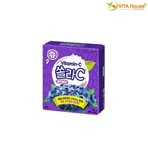 고려은단 쏠라C 2gx20정 블루베리맛 씹어먹는 비타민C 츄어블 비타민캔디, 1개, 2g