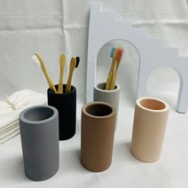 규조토 칫솔 꽂이 면도기 홀더 욕실용품 친환경 칫솔통 거치대 인테리어 제로웨이스트, 블랙