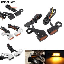 이어폰 할리 Softail FXSB FXBB FLSS 20152020 미니 턴 신호등 오토바이 핸들 바 표시기 앰버 LED 깜박이 램프 12V, 1. Chrome Amber