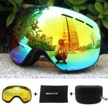 드래곤 스키 고글 커버 케이스드래곤 스키 고글 커버 케이스편광 된 마그네틱 스키 고글 더블 레이어 렌즈, 03 Black Gold