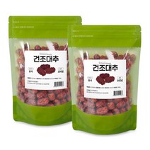 순수 건 말린 대추 건조 통 데추 토핑 디저트 재료 차 티 물 김치 대츄 말이 말랭이 열매 식이섬유 천연 당 고명 초 지퍼 백 팩 파우치 먹는 법 방법 밥 보양식 재료, 2개, 500 g