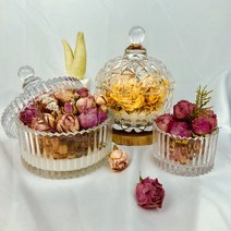 말린 부케 캔들 유리병 보관 웨딩 선물 향초 꽃 부케말리기 드라이플라워, 데코용캔들 B타입