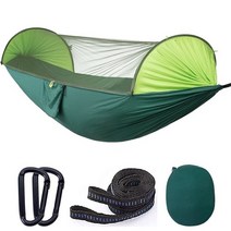 모기장해먹 타프해먹 실내해먹 잠이솔솔 해먹 모기장이 캠핑 해먹 캠핑 접이식 다용도 해먹 스윙, 초록