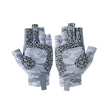 HAFASPOT - Fishing Gloves UPF 50+ UV Sun Protection Men Women Kayaking Paddling Grip Gray, Small/Medium