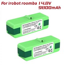 청소기 호환 배터리 연장 수명 리튬 이온 iRobot Roomba 9800 시리즈 500 600 700 800 880 770 mAh, 1개 5200mAh