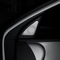 유투카 올뉴 더뉴 K3 튜닝 A필러 스피커 커버 몰딩 차량 용품, 실버 2P