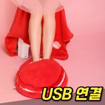 차비츠 마카롱 풋워머 발전기장판 USB 온열 전기발방석 난로, 민트ㅡ아답터추가