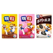 1+1 현아몰 동서 제티 초코 딸기 20스틱 코코아 쿠키 분말 차, 동서 제티 20스틱 초코렛맛+딸기맛