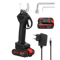 나무전자가위 고지가위 전정가위 무선 전기 전정 가위 원예 도구 12 팩 백업 충전식 2Ah 리튬 배터리 전원, 04 21V Black EU Plug