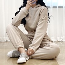 스토리원 여성 2pcs 크롭 후드 조거 트레이닝 팬츠 RKWM-SET39