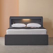 크렌시아 리비앙 LED 벙커 빅3서랍 침대 SS/Q (매트제외), 그레이화이트