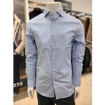 [TNGT] 블루 세미와이드카라 면스판 드레스셔츠 TGSH0F464