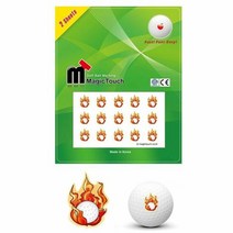 KAXIYA 골프 스티커 마킹스티커 볼마킹 파이어볼 2매입 10팩