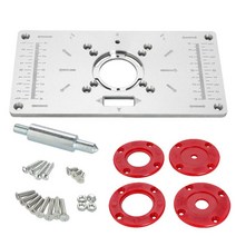 루터테이블 라우터 삽입 플레이트 플립 보드 목공 트리밍 기계 벤치 라우터 플레이트 나무 도구 밀링 트리밍 기계, 빨간, 빨간