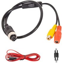 4핀 암-rca 암 케이블 m12 4핀 충격 방지 방수 rca 비디오 +dc 커넥터 어댑터 와이어 rca 어댑터 수-수 및 전원 케이블 rca-4 핀 모니터카메라 어댑터, arc01