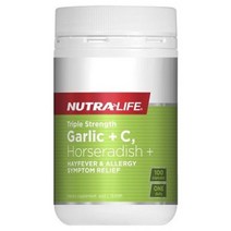 [뉴트라라이프]트리플 스트렝스 갈릭 비타민C 홀스레디쉬 Nutra-Life Triple Strength Garlic + C + Horseradish 100C, 1개, 100캡슐
