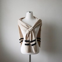 데일리 스트라이프 루즈핏 어깨 숄 가디건 (2color)