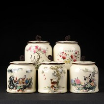 보이차보관함 차보관함 세라믹 빈티지 도자기, 4. 복숭아(평안장수)