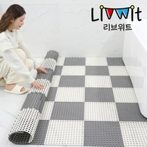 리브위트 욕실 미끄럼방지 매트 화장실 패드 주방 배수, 스카이