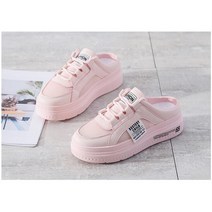 슬리퍼 여자 2022년 여름용 메쉬 슬립온 키높이 하프슈즈