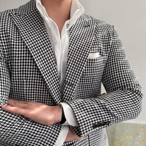 하운드투스 남자 체크 정장 콤비 자켓