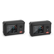디지털 LCD 포름알데히드 기. 휴대용 가정용 공기 에어질 이산화탄소 가스 2X TVOC HCHO PM2.5, 01 black