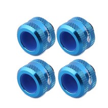 커스텀 수냉 4 개몫 bykski od16mm 하드 튜브 피팅 손 압축 피팅 g14 관, 06 blue