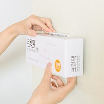 [무료배송]아이디어 상품 자석 선반 걸이 슬림 집안 정리 벽걸이 수납 다용도 정리대 각티슈, 화이트