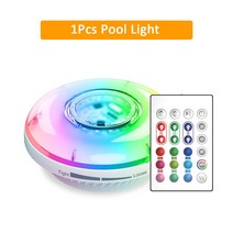야외조명 풀 조명 IP68 전체 방수 조명 원격 제어 15 구슬 16 RGB 색상 수영장에 대 한 LED 샤워 빛을 변경, 해외배송_1개