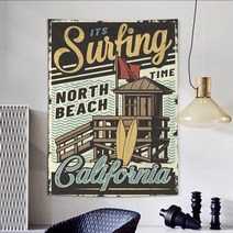 북유럽 빈티지 아트 추상 세로 걸이 캠핑 캠프 라이프 아웃도어 캠핑 장식 배경 천, 파란색과 흰색 서핑, 130????150컬렉션및설치패키지